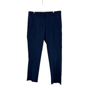 Perry Ellis Portfolio Men's Navy Flex Stretch Slim Fit Cargo Pants 33x32